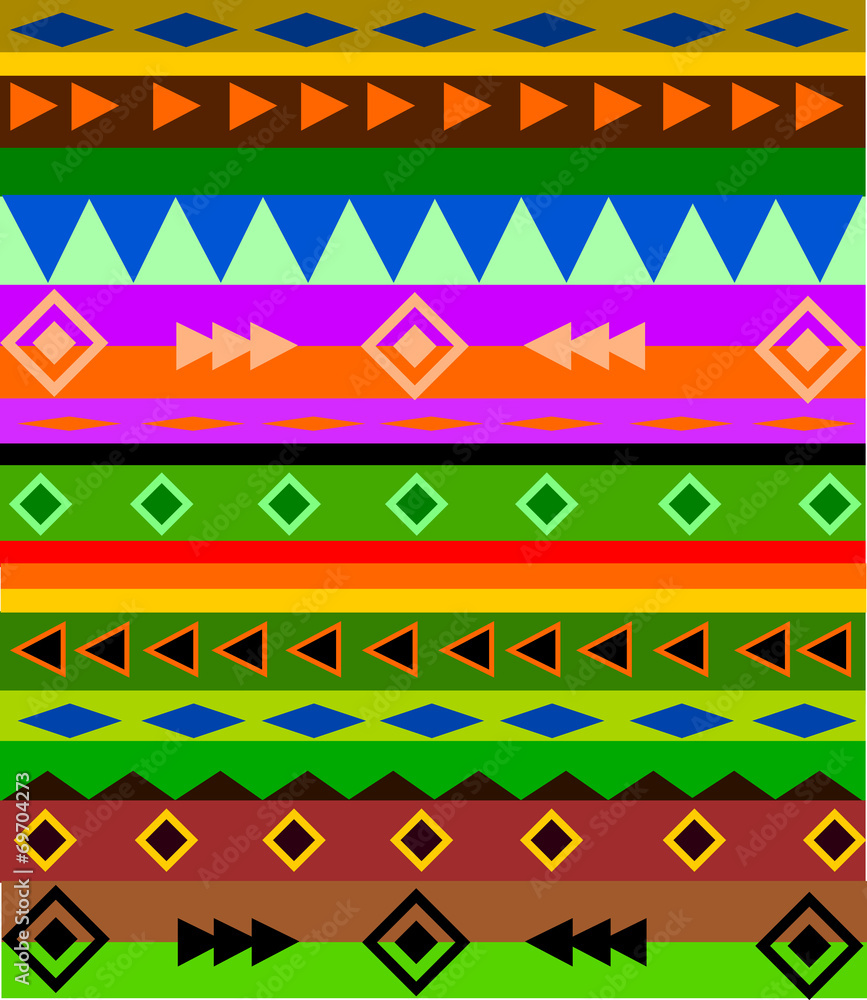 Colorful Aztec tribal pattern Colorful Aztec tribal pattern