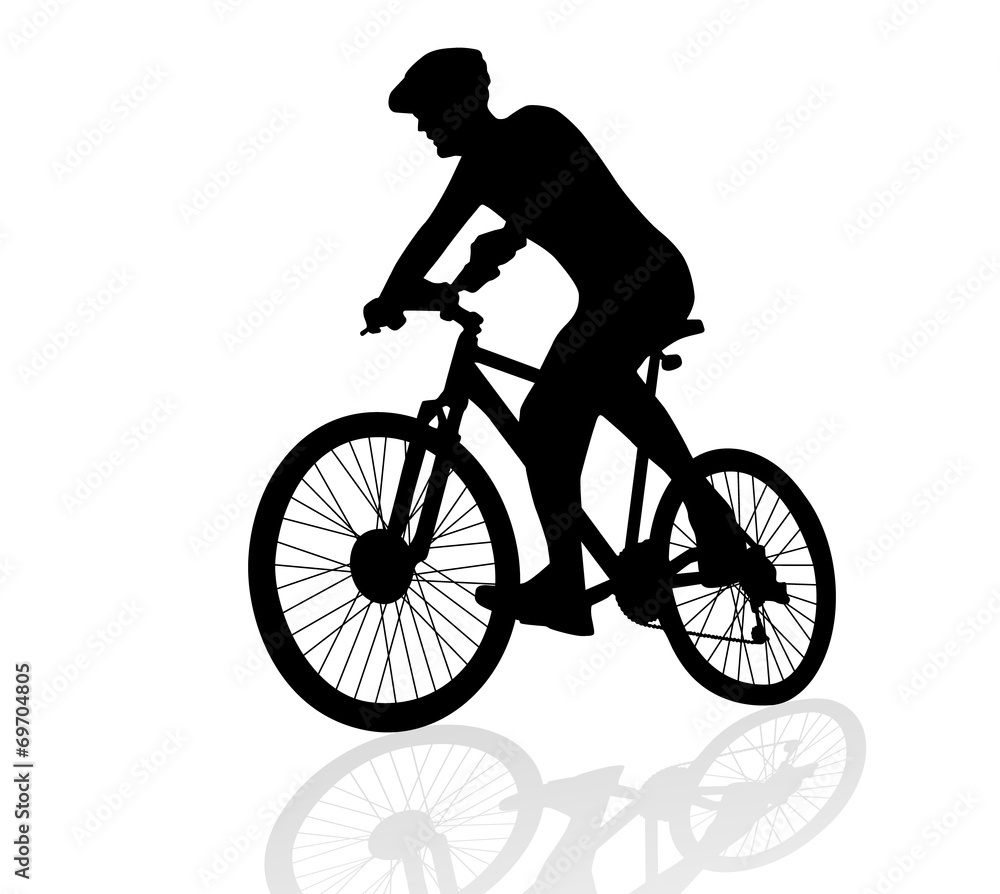 Fototapeta premium man cycling