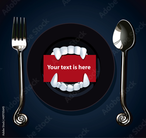 Vector of Halloween Vampire Teeth