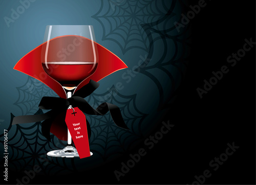 Halloween party wine glass