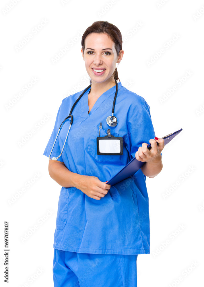 Doctor with clipboard