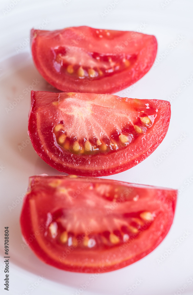 tomato slices on a white background, isolated tomato slices on a white background, isolated