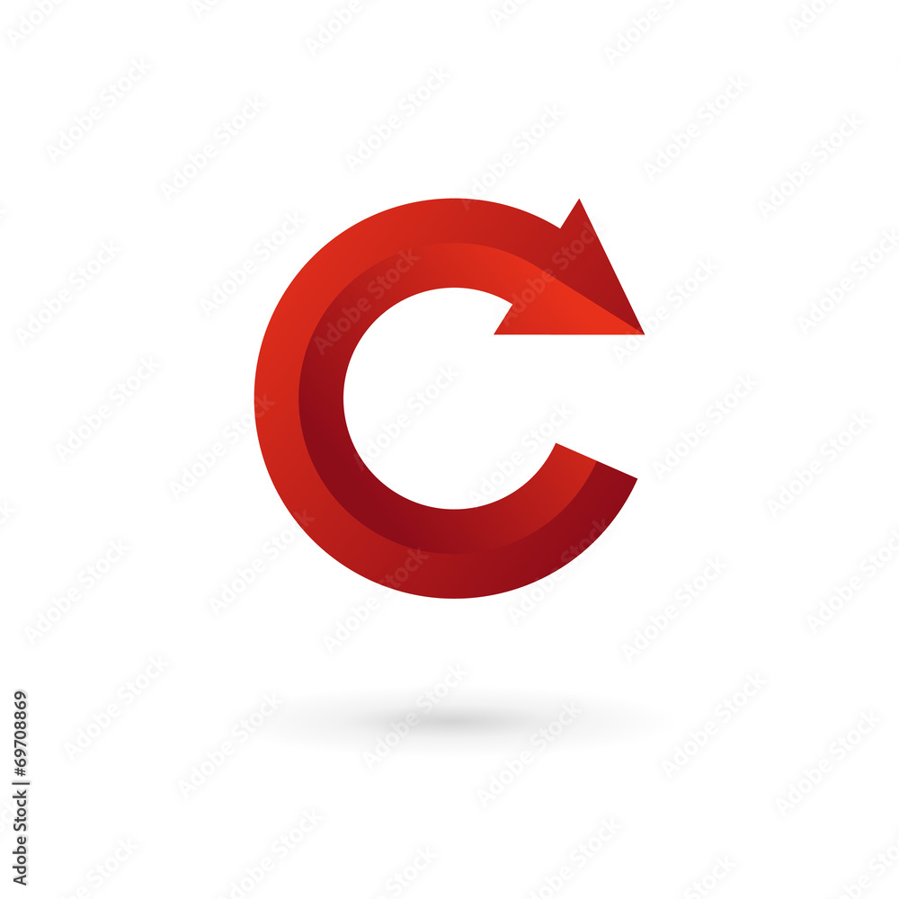 Letter C arrow logo icon design template elements. Letter C arrow logo icon design template elements.