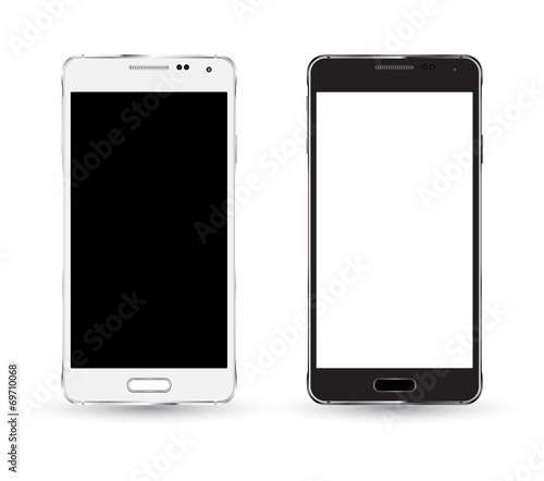 New smartphone mockup Black and white