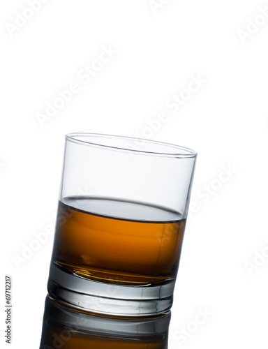 whisky splash isolated on a white background