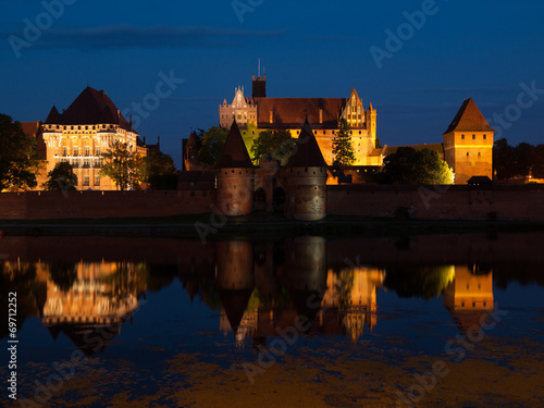 Malbork Castle by night
