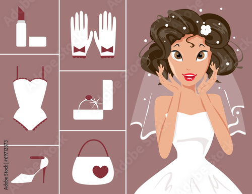 bride and wedding accessories