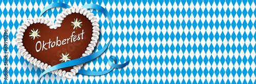 Banner - Oktoberfest, Lebkuchenherz