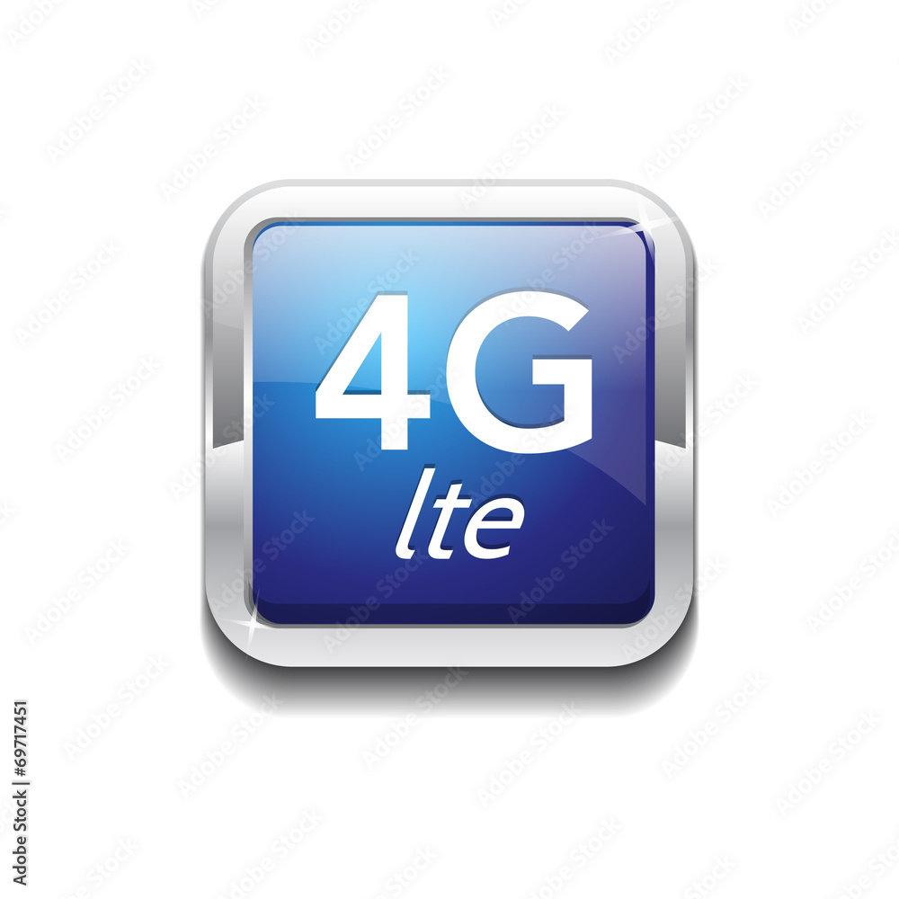 4g Sign Rounded Corner Blue Vector Button Icon 4g Sign Rounded Corner Blue Vector Button Icon