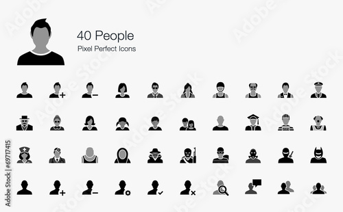 40 People Pixel Perfect Icons