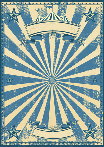 Blue circus retro