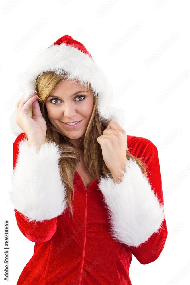 Festive blonde smiling at camera Festive blonde smiling at camera