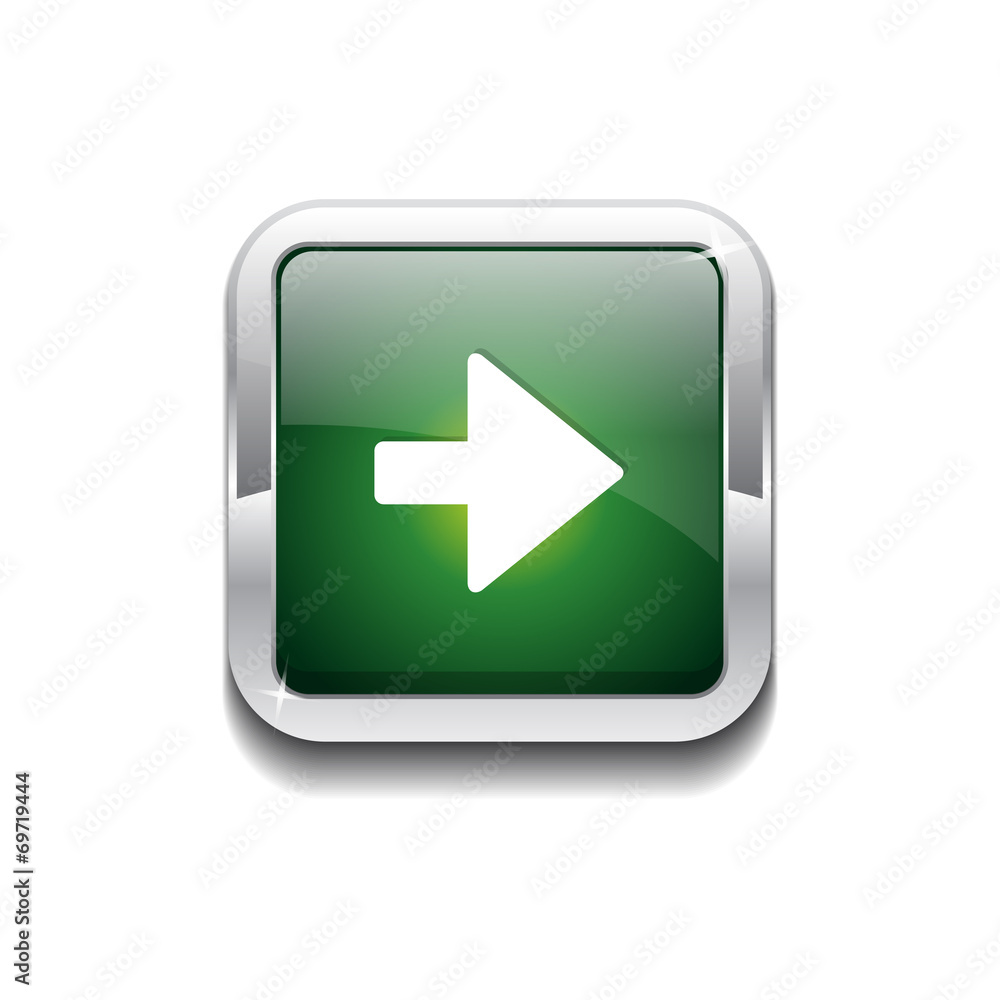 Right Key Rounded Rectangular Vector Green Web Icon Button Right Key Rounded Rectangular Vector Green Web Icon Button
