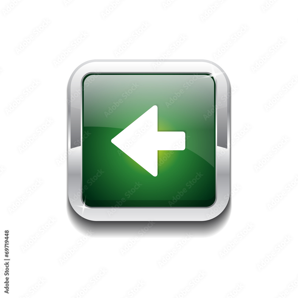Left Key Rounded Rectangular Vector Green Web Icon Button Left Key Rounded Rectangular Vector Green Web Icon Button