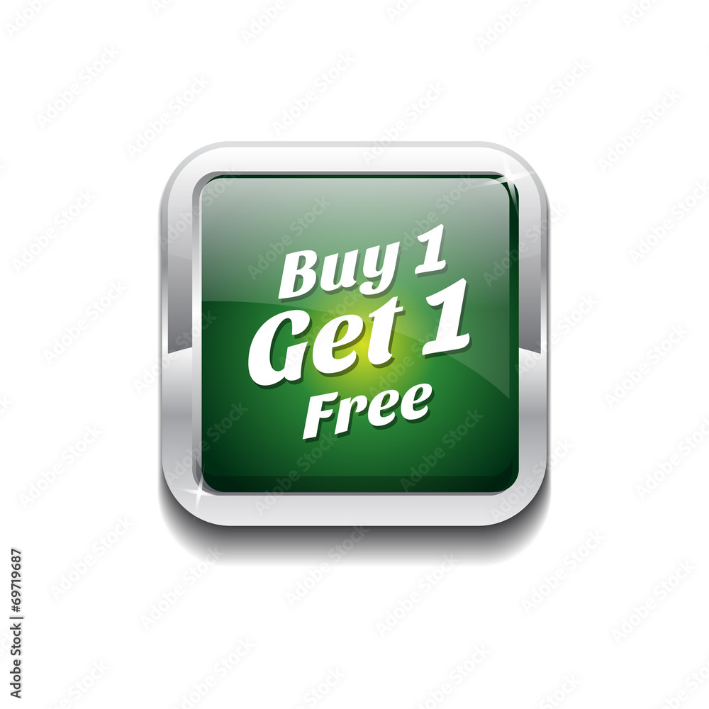 Buy 1 Get 1 Free Glossy Shiny Vector Button Buy 1 Get 1 Free Glossy Shiny Vector Button