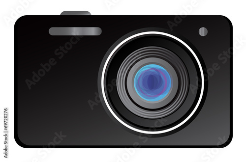 Vector illustration of classic digital camera