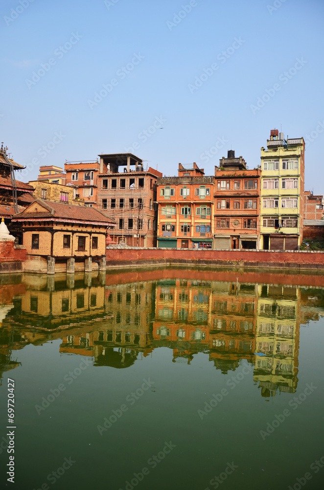 Building and town in Patan Durbar Square