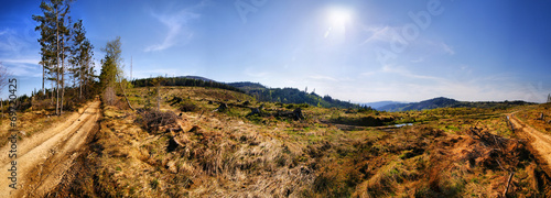 Panorama ze szlaku na Wielką Raczę, Beskid Żywiecki