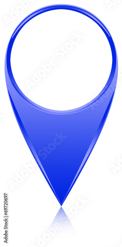 icône bouton bleu épingle pointe marqueur carte photo