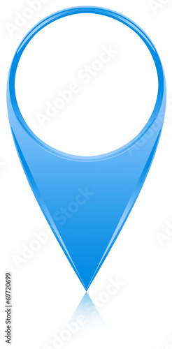 icône bouton bleu épingle pointe marqueur carte photo