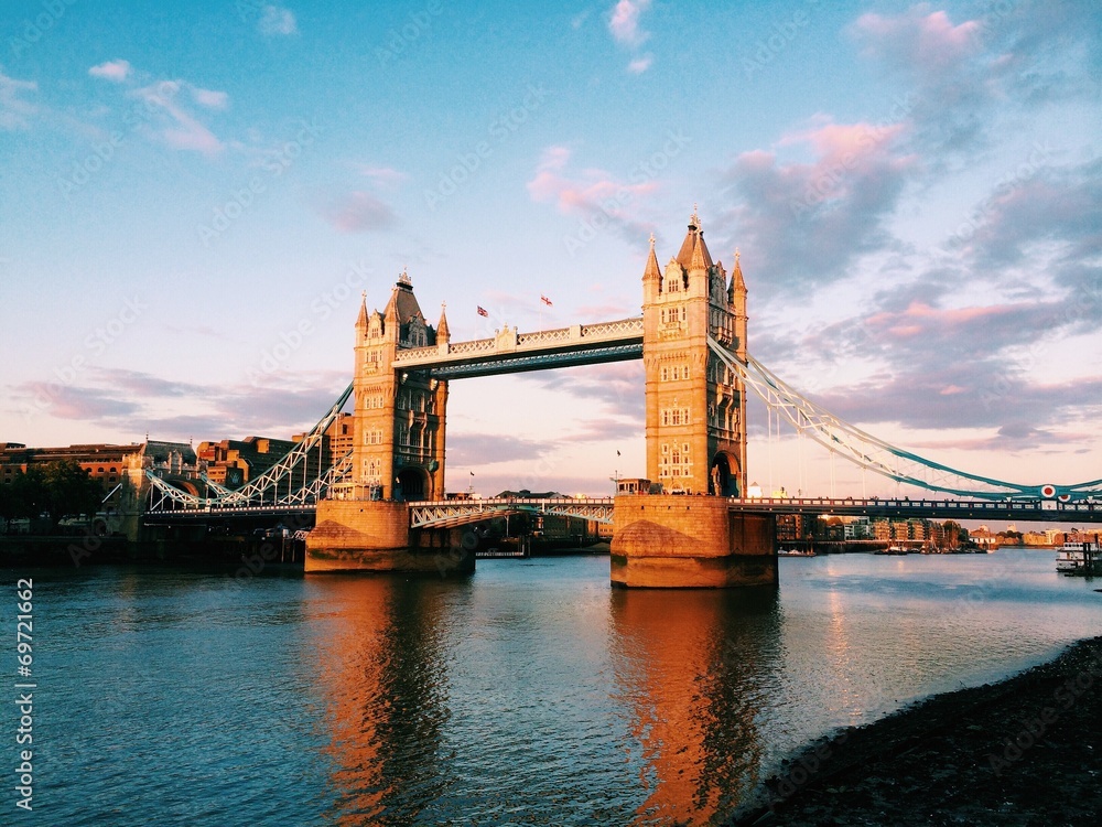 Tramonto sul Tower Bridge - obrazy, fototapety, plakaty 