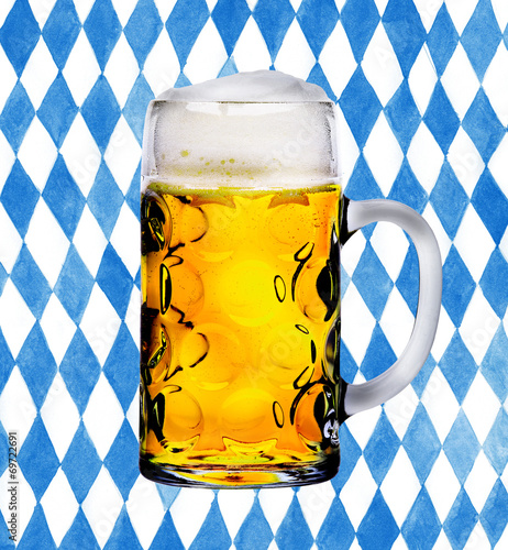 Oktoberfestbier und Rautenmuster
