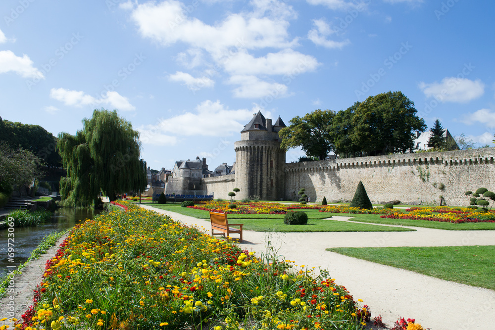 Jardins du chateau de Vannes, Bretagne
