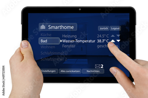 Tablet mit Interface und Smarthome