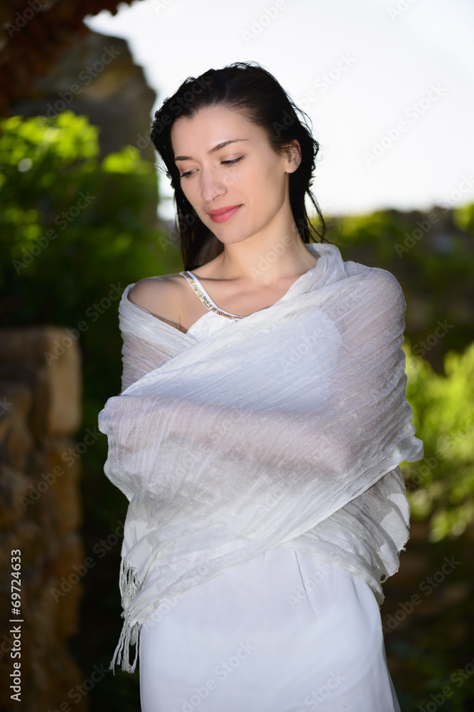 Outdoor portrait of beautiful young woman Outdoor portrait of beautiful young woman