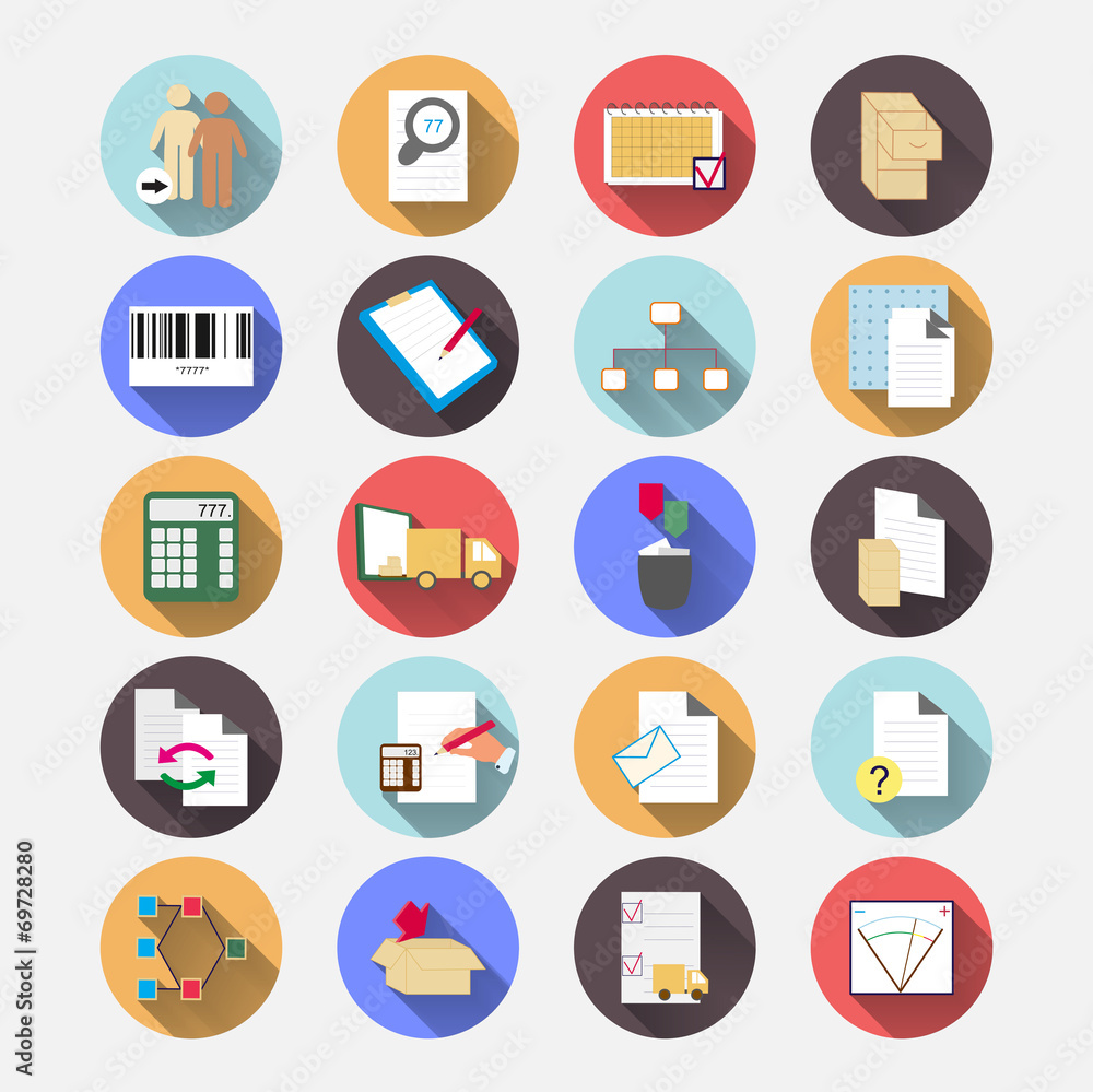 Web icons for warehouse