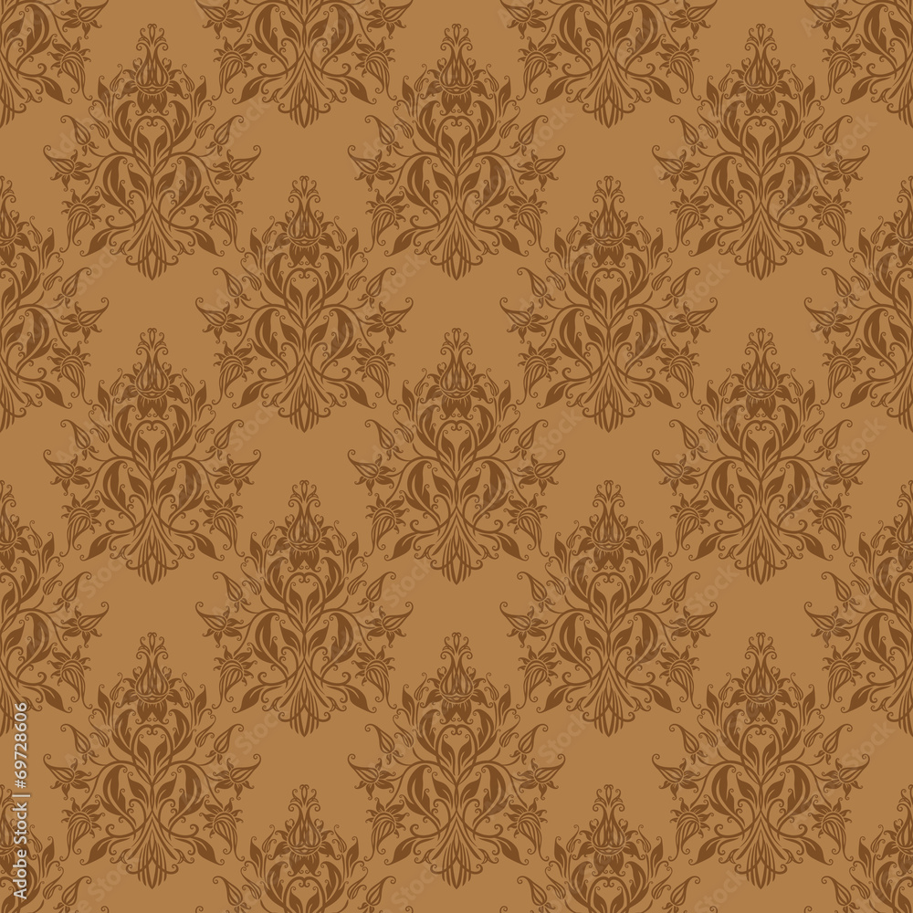 Damask seamless floral pattern. Damask seamless floral pattern.