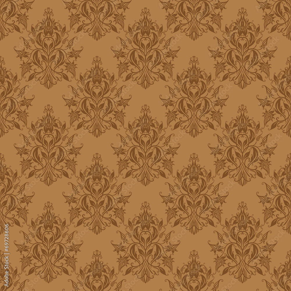 Damask seamless floral pattern.