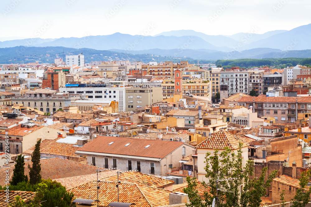 view of Girona in cloudy day
