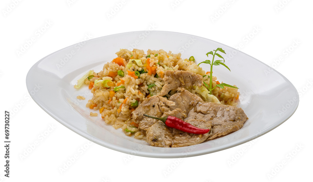 Fried rice with pork Fried rice with pork