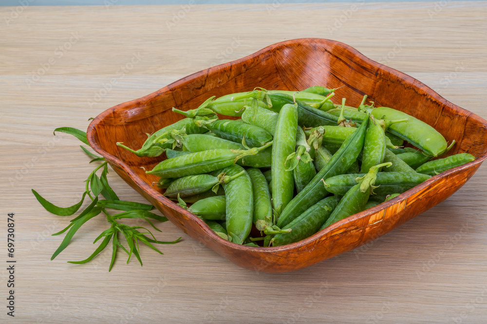 Green fresh peas