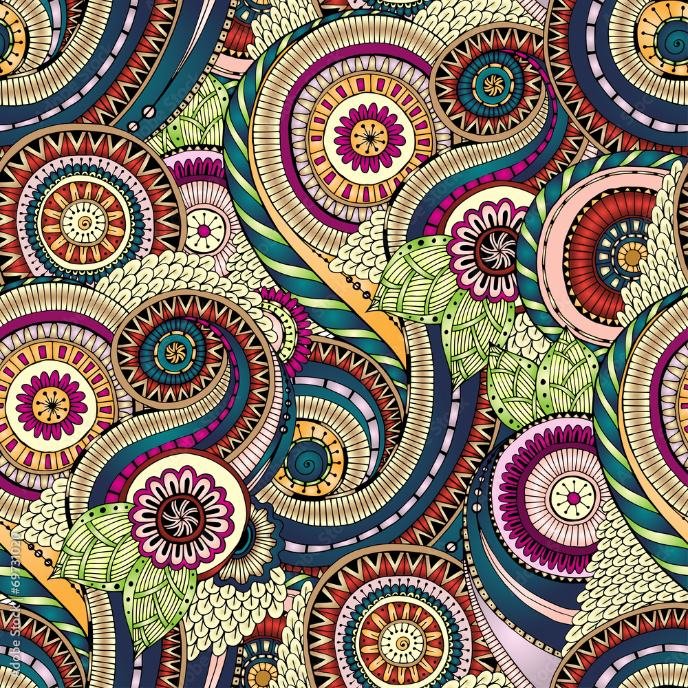 Seamless flower retro background in vector. Seamless flower retro background in vector.
