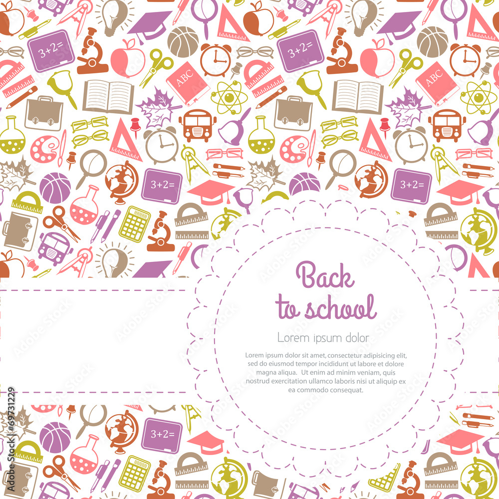 Back to school background with space for text