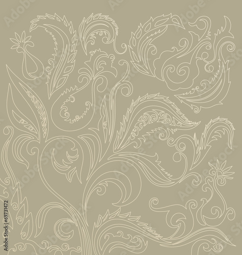 filigree floral oriental pattern