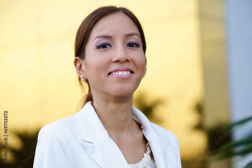 Portrait of young happy hispanic business woman Portrait of young happy hispanic business woman