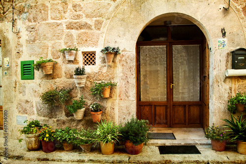 House in village Valldemossa in Mallorca, Spain