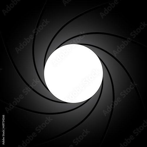 Inside the gun tube. Vector