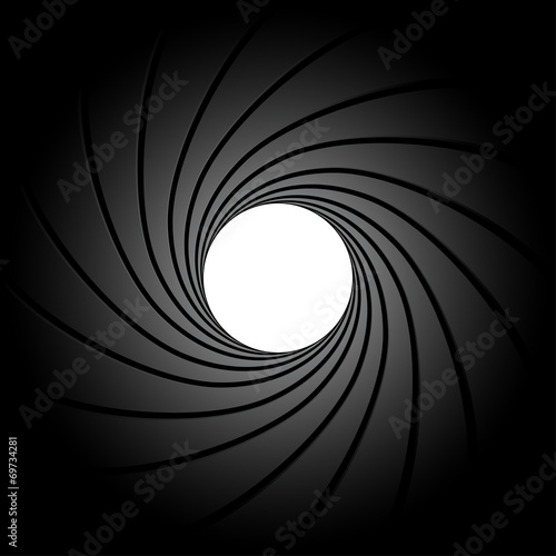 Abstract inside the gun tube. Vector