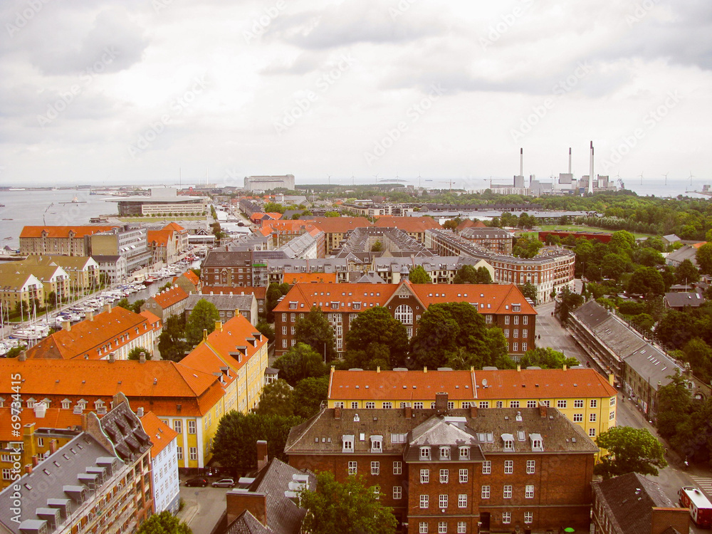 Fototapeta premium Retro look Copenhagen Denmark