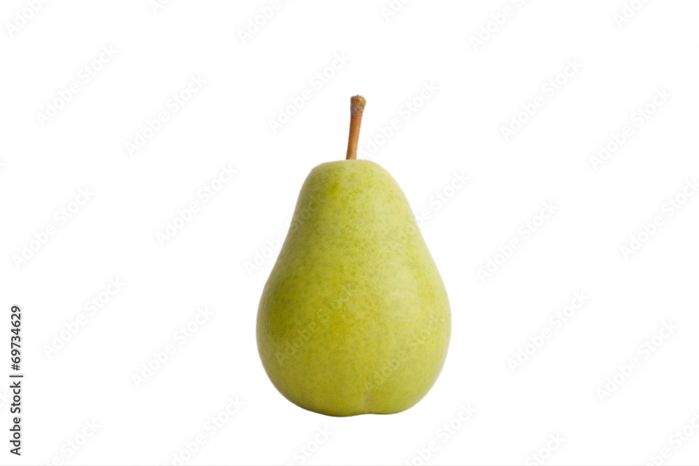 green pear isolated on a white background green pear isolated on a white background