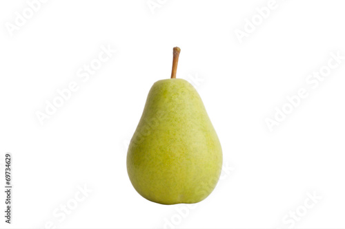 green pear isolated on a white background photo