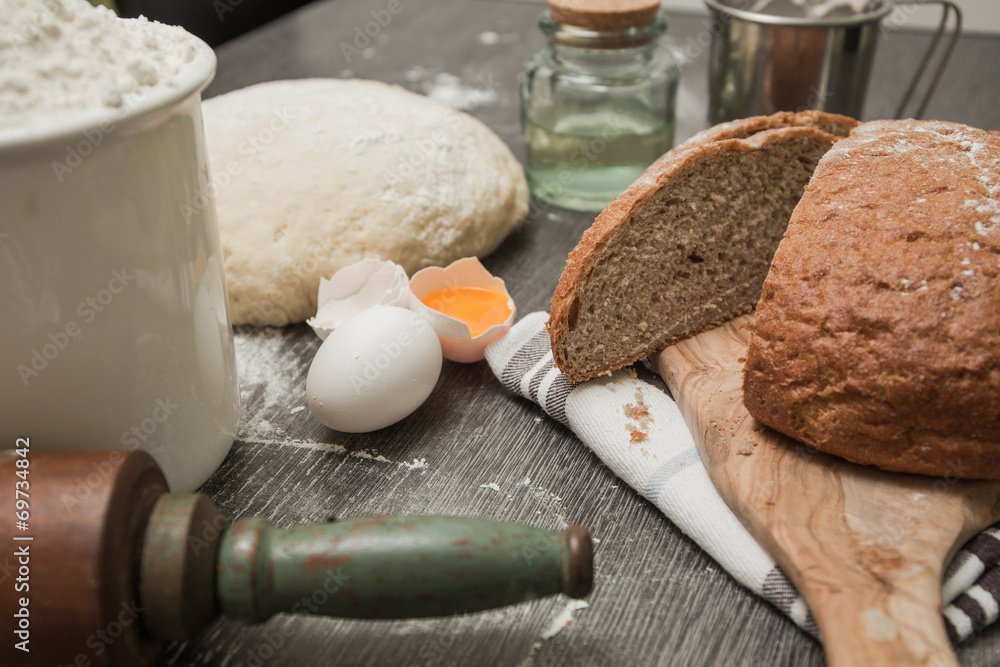 Fototapeta premium Brot selber backen