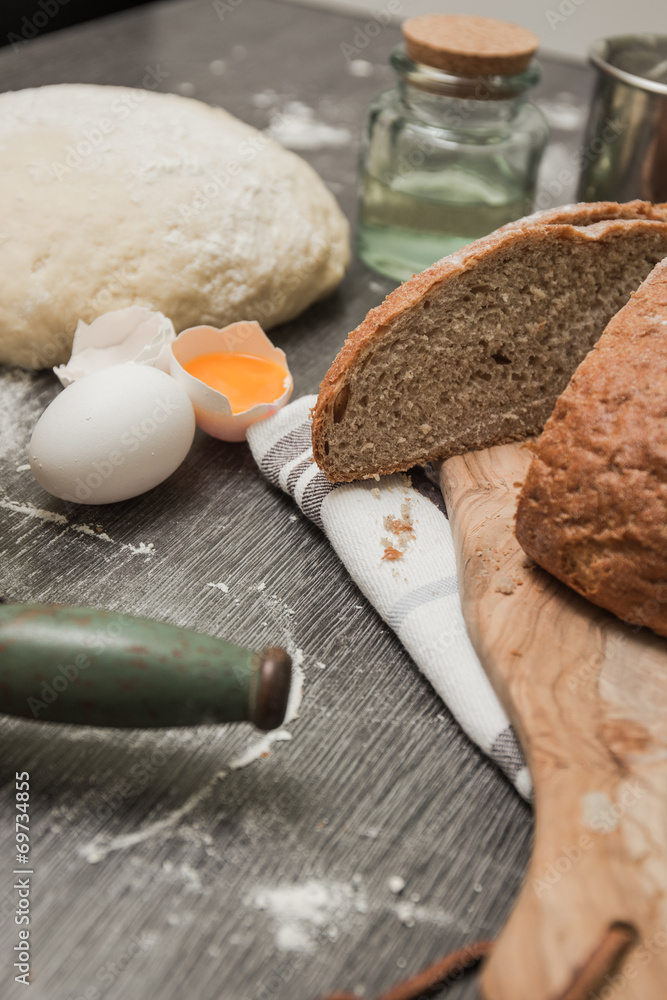 Fototapeta premium Brot selber backen