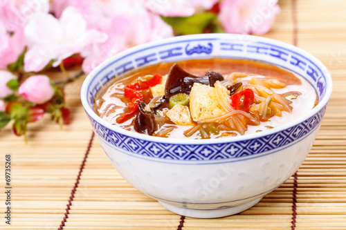 Sauer-scharf-Suppe - chinese hot and sour soup