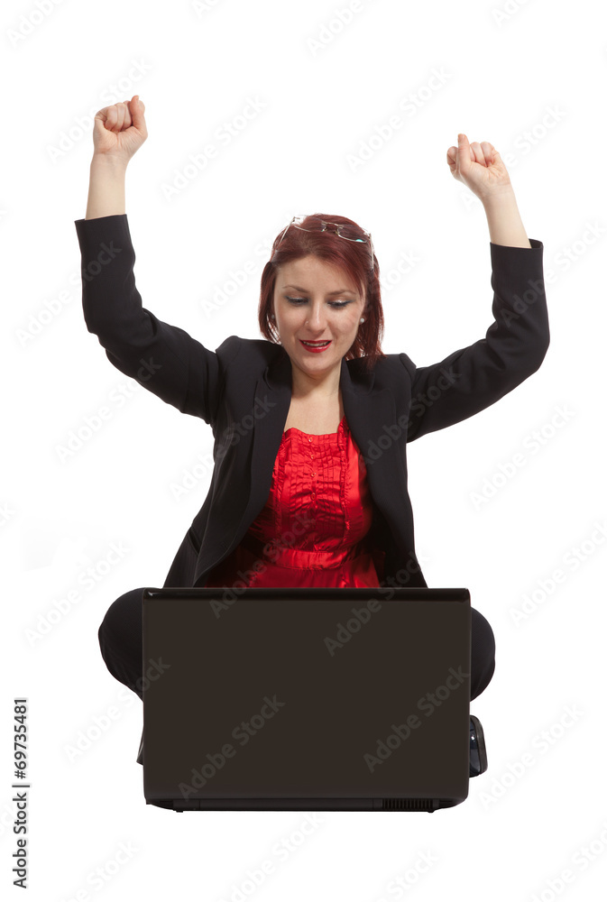 Business woman at the computer Business woman at the computer