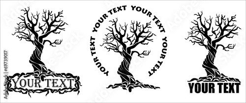 stylized tree with text